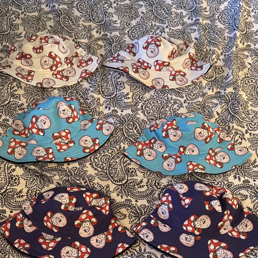 Mushrooms bucket hat bundle of 6 hats